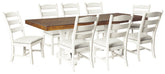 Hoover Furniture Outlet - Ashley Furniture - Valebeck Dining Table and 8 Chairs - Dining Table and 8 Chairs - D546D7